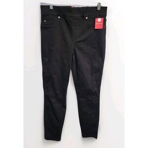 NWT Spanx Skinny Jeans Women High Rise Ankle Petite M Clean Black Pull-On Casual